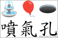 喷气孔 对应emoji 的对照png图片