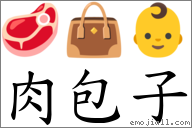 肉包子 对应emoji 的对照png图片