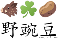 野豌豆 对应emoji 的对照png图片