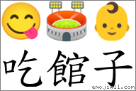 吃馆子 对应emoji 的对照png图片