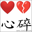 心碎 对应emoji 的对照png图片