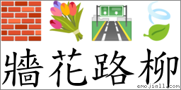 词语:墙花路柳