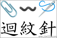 回纹针 对应emoji 90 90 01 的对照png图片