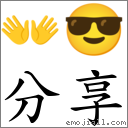 分享 对应Emoji 👐 😎  的对照PNG图片
