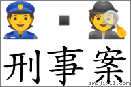 刑事案 對應Emoji 👮  🕵  的對照PNG圖片