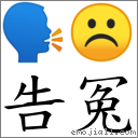 告冤 對應Emoji 🗣 ☹  的對照PNG圖片