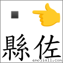 县佐 对应Emoji  👈  的对照PNG图片