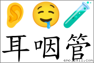 耳咽管 對應Emoji 👂 🤤 🧪  的對照PNG圖片