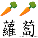 蘿蔔 對應Emoji 🥕 🥕  的對照PNG圖片