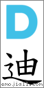 迪 對應Emoji 🇩 的對照PNG圖片