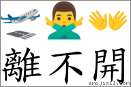 離不開 對應Emoji 🛫 🙅‍♂️ 👐  的對照PNG圖片