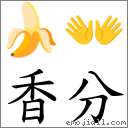 香分 對應Emoji 🍌 👐  的對照PNG圖片