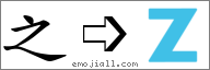 Emoji: 🇿, Text: 之