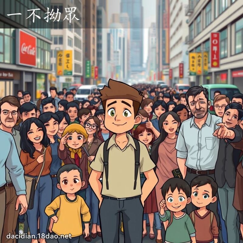 一不拗眾 - 國語大辭典配圖