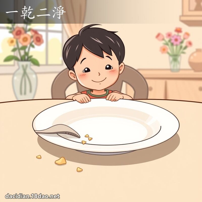 一乾二淨 - 國語大辭典配圖