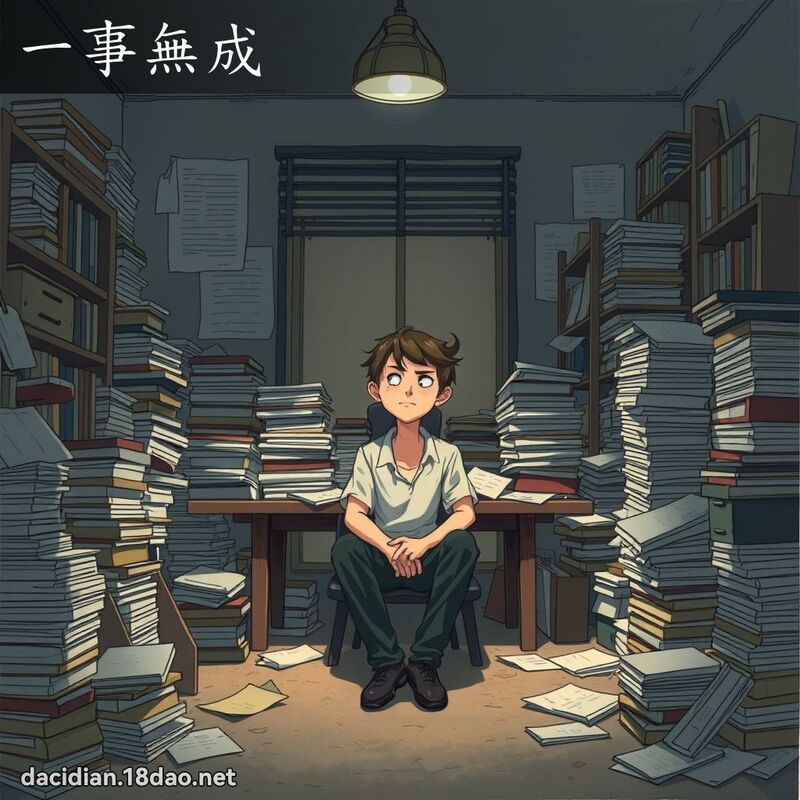 一事無成 - 國語大辭典配圖