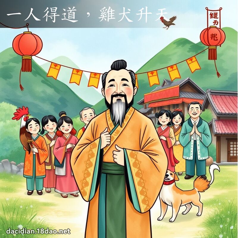 一人得道，鸡犬升天 - 国语大辞典配图