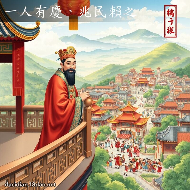 一人有慶,兆民賴之 - 國語大辭典配圖