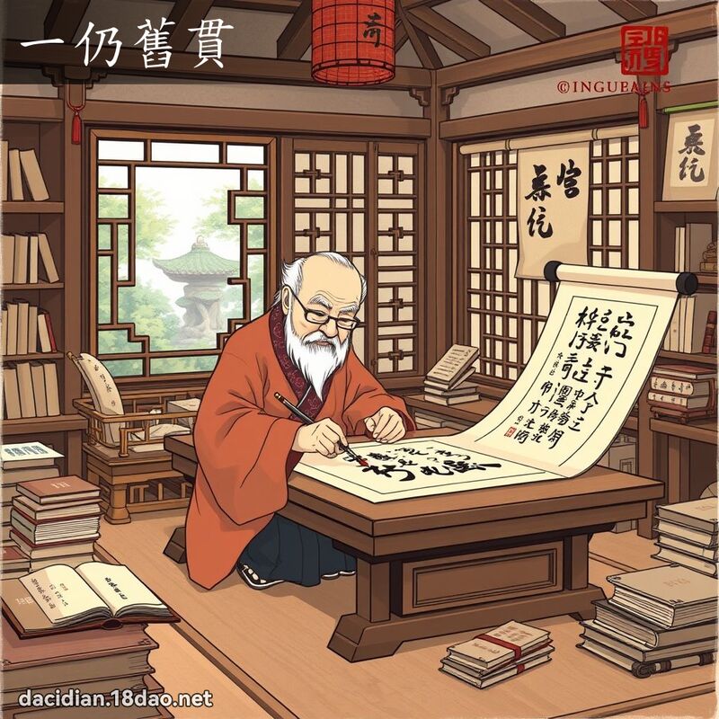 一仍舊貫 - 國語大辭典配圖