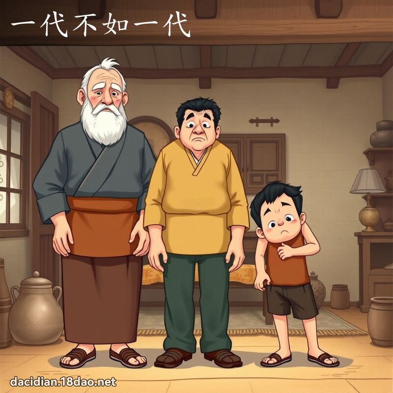 一代不如一代 - 國語大辭典配圖
