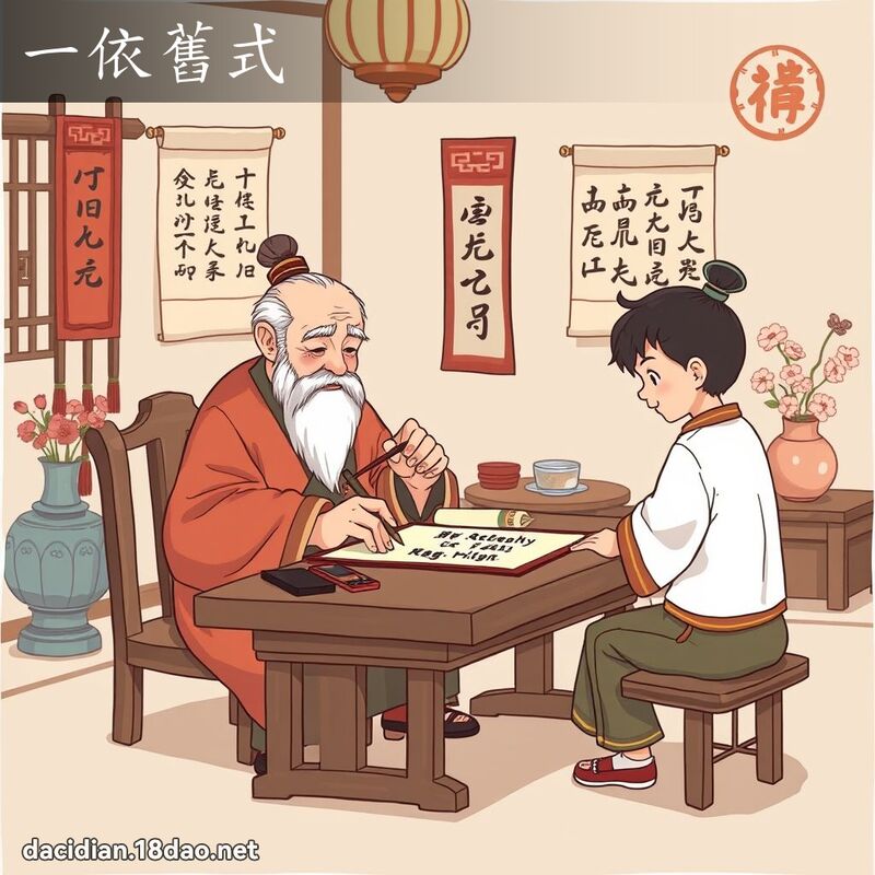 一依舊式 - 國語大辭典配圖