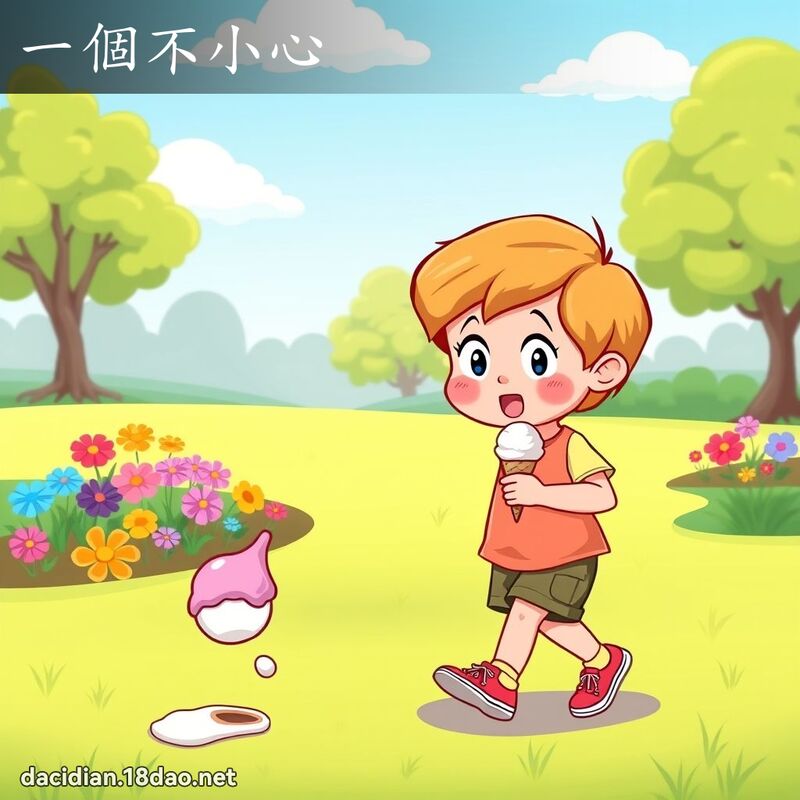 一個不小心 - 國語大辭典配圖