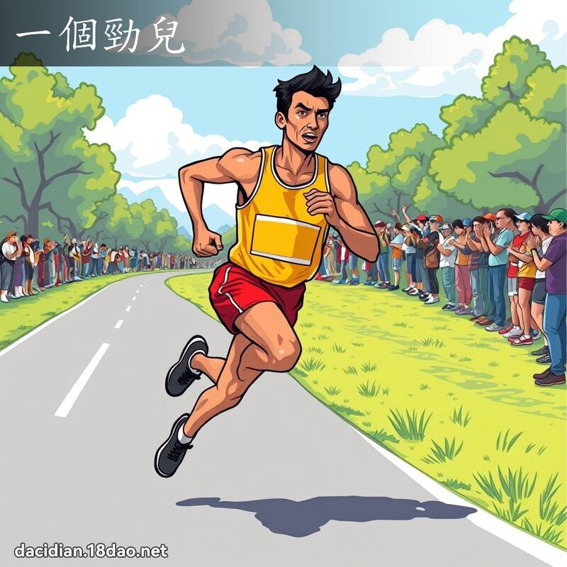 一個勁兒 - 國語大辭典配圖