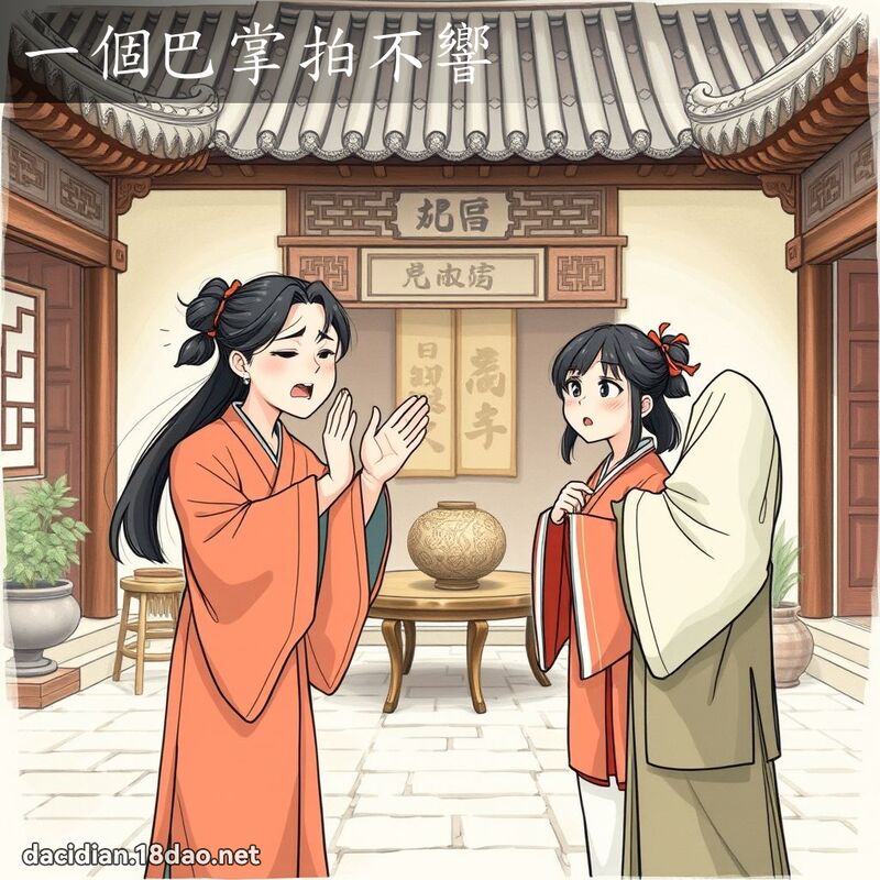 一个巴掌拍不响 - 国语大辞典配图