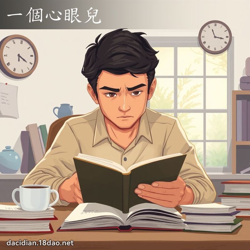 一個心眼兒 - 國語大辭典配圖