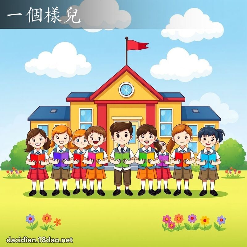 一個樣兒 - 國語大辭典配圖
