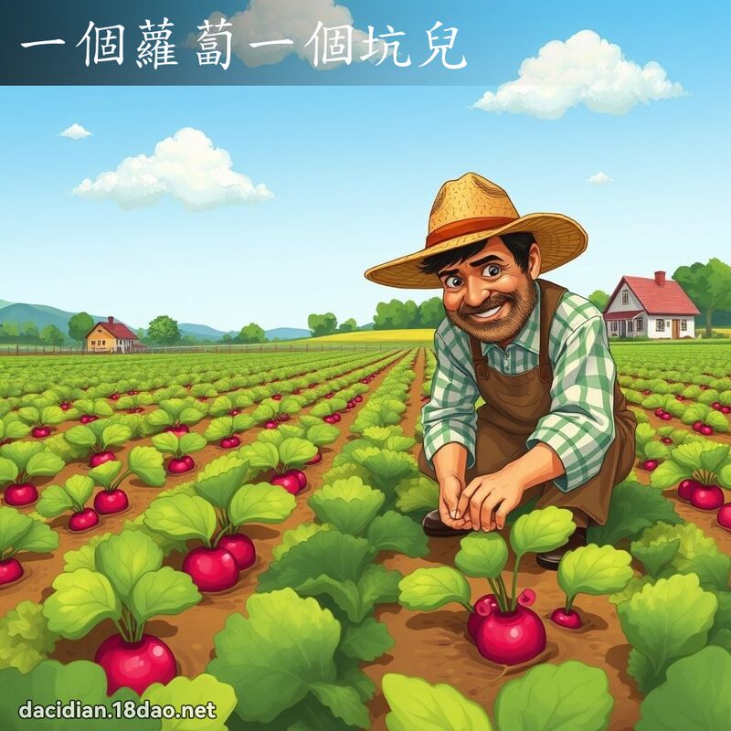 一個蘿蔔一個坑兒 - 國語大辭典配圖