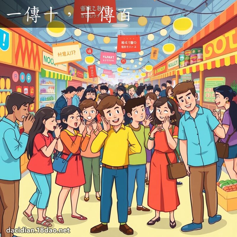 一傳十，十傳百 - 國語大辭典配圖