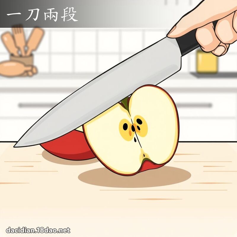 一刀两段 - 国语大辞典配图