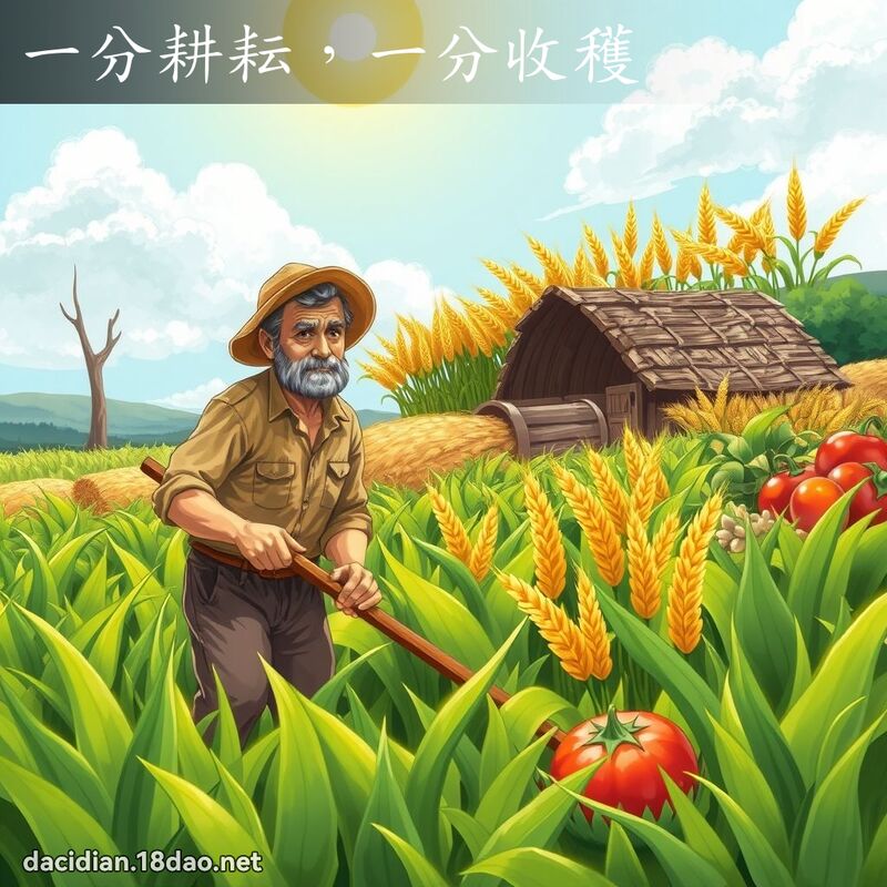 一分耕耘,一分收穫 - 國語大辭典配圖