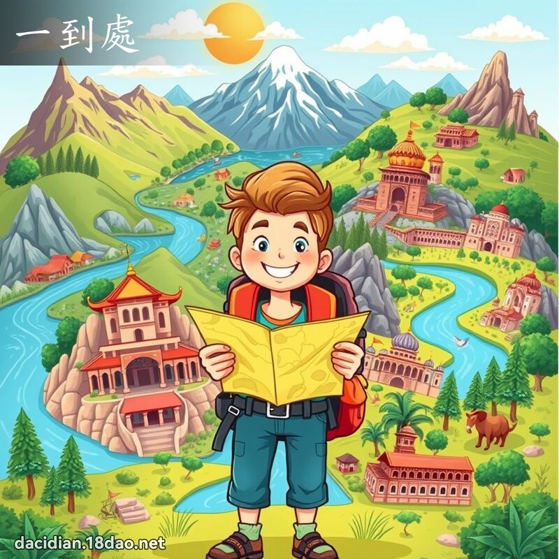 一到處 - 國語大辭典配圖