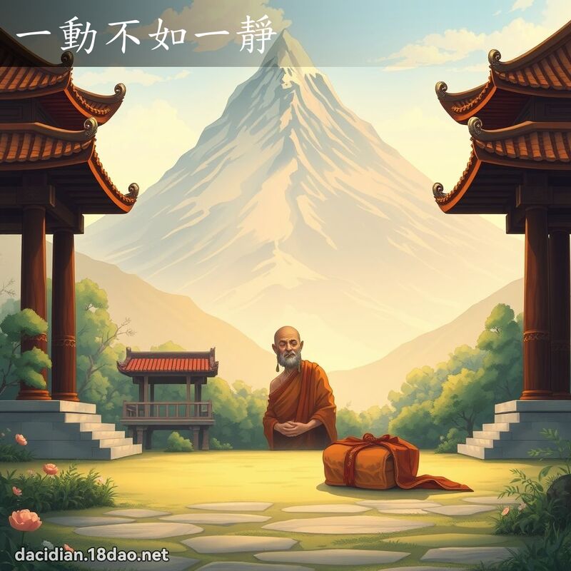一動不如一靜 - 國語大辭典配圖