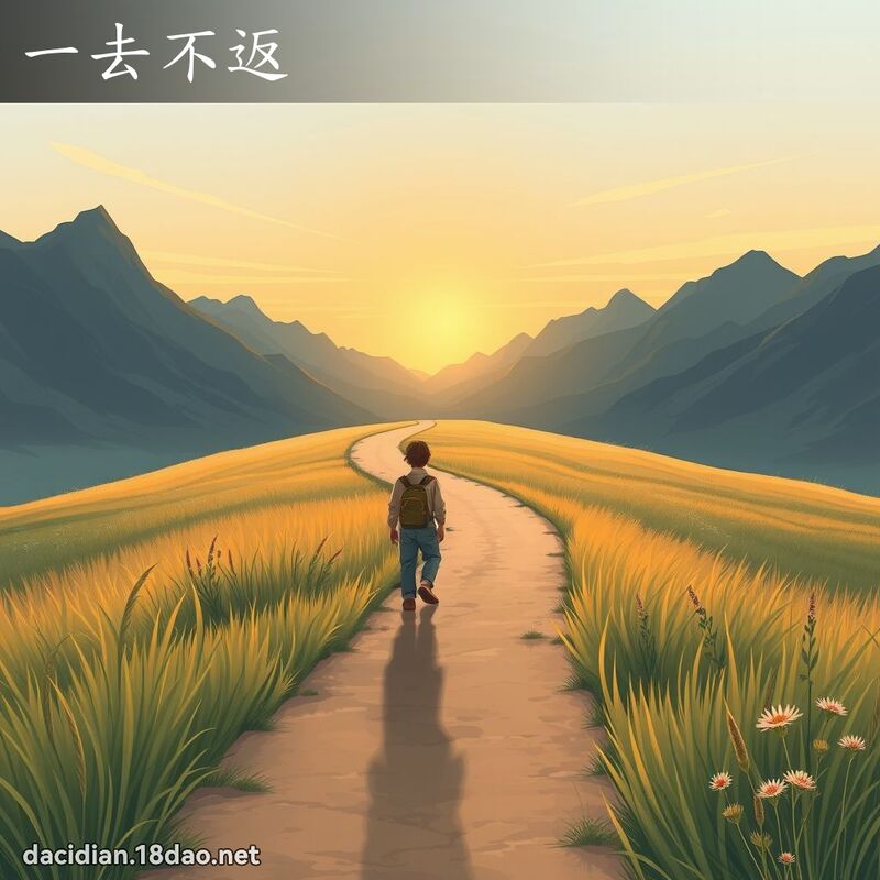 一去不返 - 國語大辭典配圖