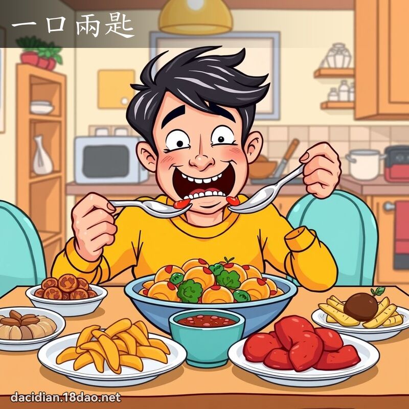 一口兩匙 - 國語大辭典配圖