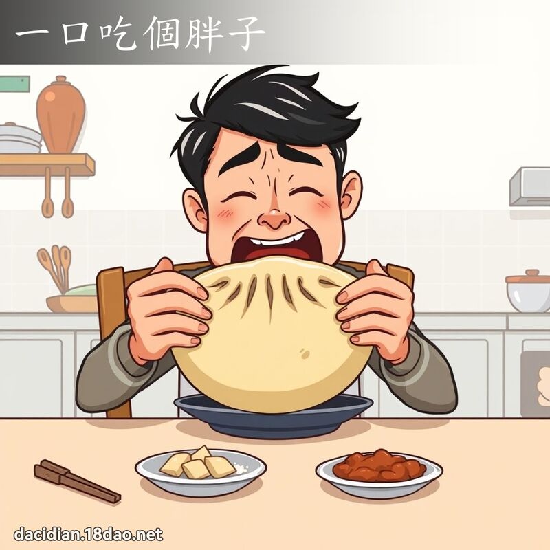 一口吃個胖子 - 國語大辭典配圖