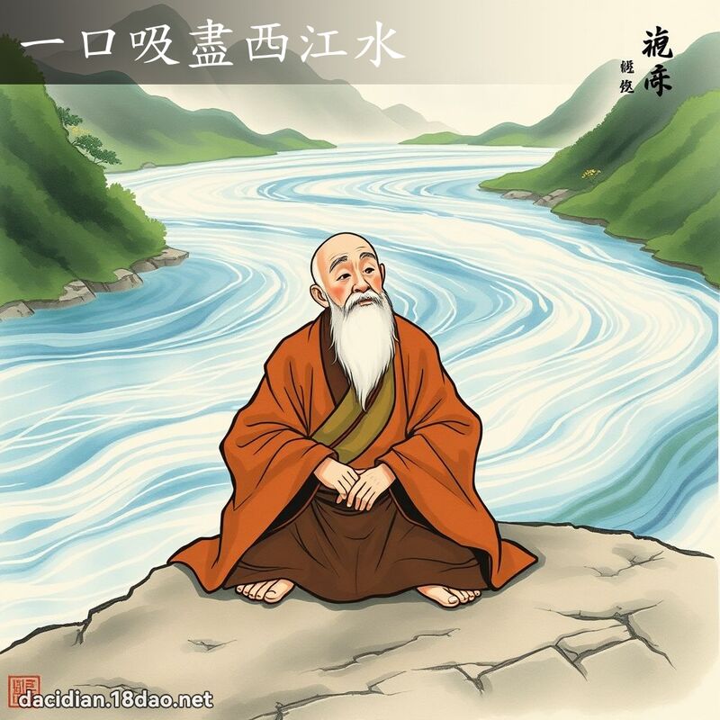 一口吸盡西江水 - 國語大辭典配圖