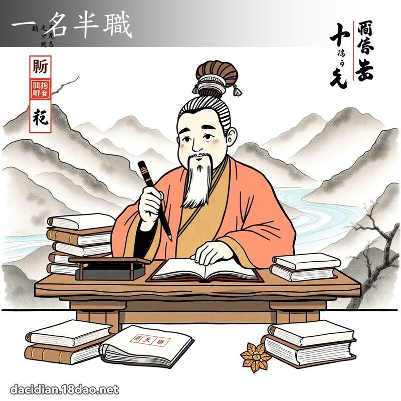 一名半職 - 國語大辭典配圖