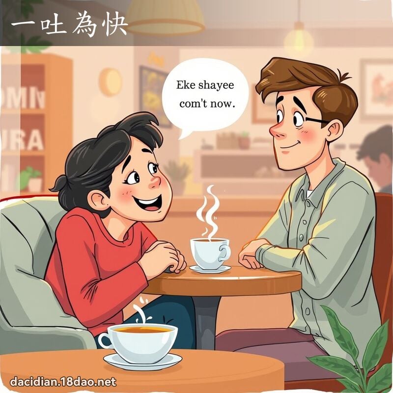 一吐為快 - 國語大辭典配圖