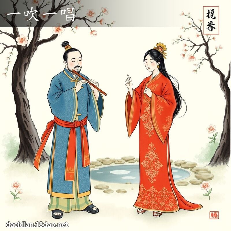一吹一唱 - 國語大辭典配圖