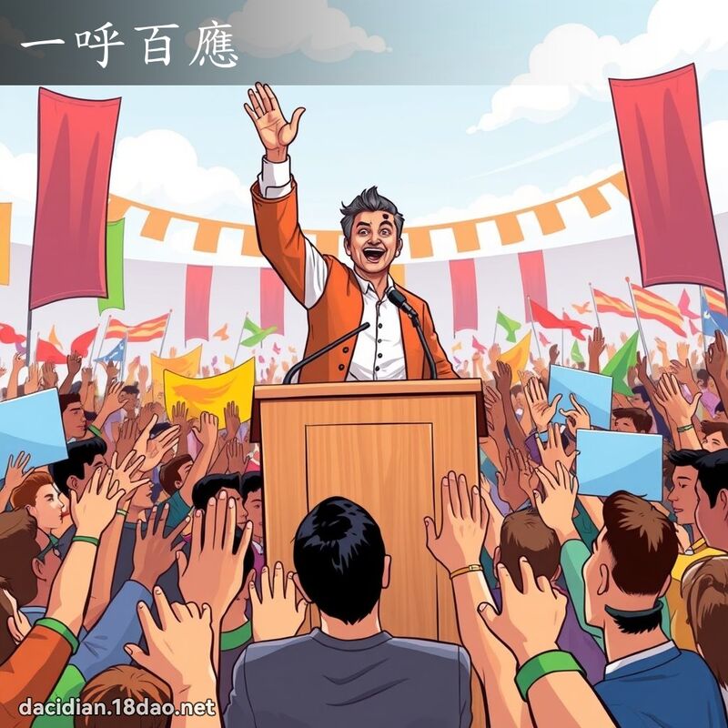 一呼百应 - 国语大辞典配图