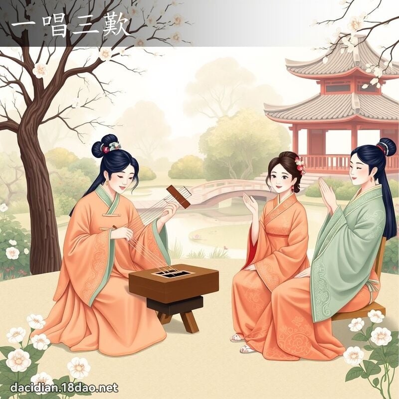 一唱三歎 - 國語大辭典配圖