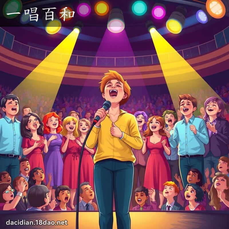 一唱百和 - 国语大辞典配图