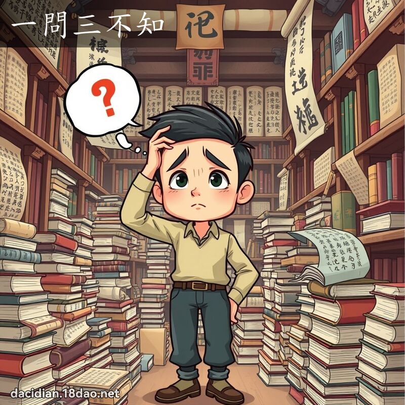 一問三不知 - 國語大辭典配圖