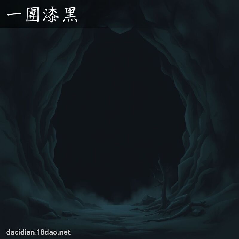 一团漆黑 - 国语大辞典配图