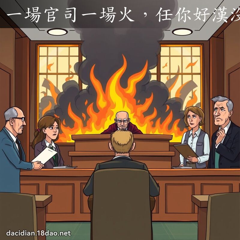 一場官司一場火,任你好漢沒處躲 - 國語大辭典配圖