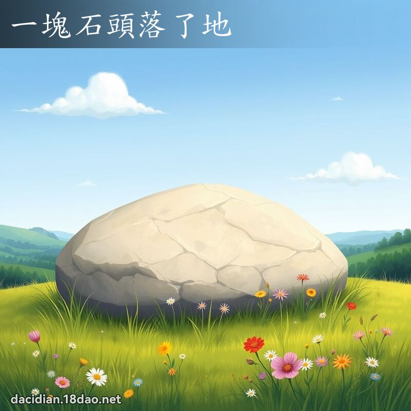 一塊石頭落了地 - 國語大辭典配圖